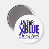 Ik Draag Blue Friend Reumatoïde Artritis RA Magneet (Voorkant / Achterkant)