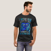 Ik Draag Blue Memory Godmoeder Colon Cancer AWare T-shirt (Voorkant volledig)