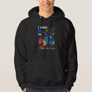 Ik Draag Blue voor Autism Awareness Warrior Puzzle Hoodie