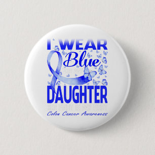 Ik Draag Blue voor mijn dochter Colon Cancer Aware Ronde Button 5,7 Cm
