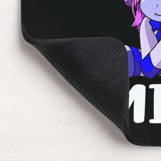 Ik Draag Blue voor mijn Mimi Diabetes Awareness Su Muismat (Hoek)