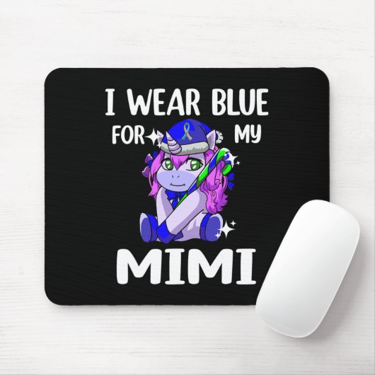 Ik Draag Blue voor mijn Mimi Diabetes Awareness Su Muismat (Met muis)