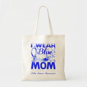 Ik Draag Blue voor mijn moeder Colon Cancer Awaren Tote Bag