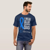 Ik Draag Blue voor mijn vader ALS Awareness Gift T-shirt (Voorkant volledig)