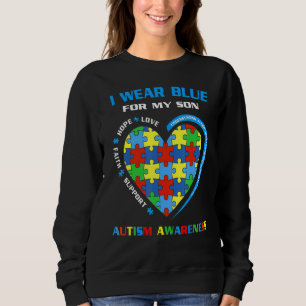 Ik Draag Blue voor My Son Autism Awareness Autisme Trui