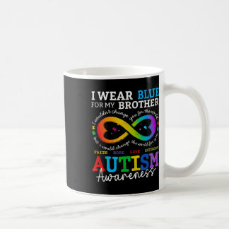Ik Draag blues voor mijn broer Autism Awareness Mo Koffiemok