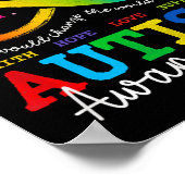 Ik Draag blues voor mijn dochter Autism Awareness  Poster (Hoek)