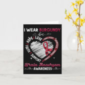 Ik draag bordeauxrood voor geschenken voor het ver kaart (Gele Bloem)