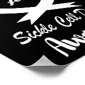 Ik Draag bordeauxrood voor het bewustzijn van sikk Poster (Hoek)