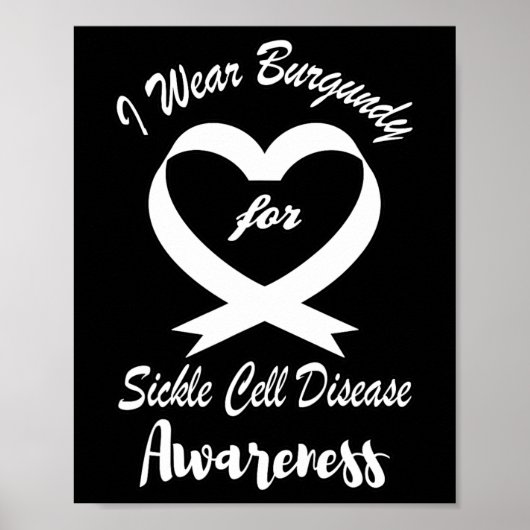 Ik Draag bordeauxrood voor het bewustzijn van sikk Poster (Voorkant)