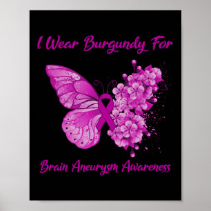 Ik Draag Bourgogne voor hersenbewustwording Poster