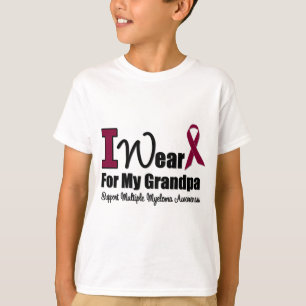 Ik Draag Bourgondië lint voor mijn opa T-shirt