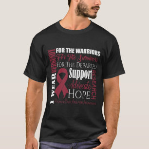 Ik Draag Bourgondië voor Brain Aneurysm Awareness  T-shirt
