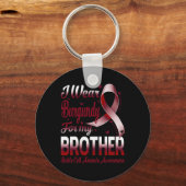 Ik Draag Bourgondië voor mijn broer sikkelcelanemi Sleutelhanger (Voorkant)