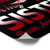 Ik Draag Bourgondië voor mijn hersenaneurysma meni Poster (Hoek)