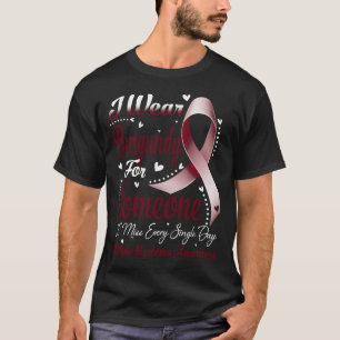 Ik Draag Bourgondië voor multiple MYELOMA awarenes T-shirt