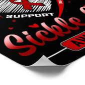 Ik Draag Bourgondië voor sikkelcelbewustwording Bo Poster (Hoek)