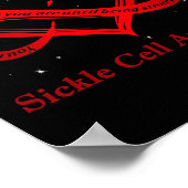 Ik Draag Bourgondië voor sikkelcelbewustzijnsstrij Poster (Hoek)