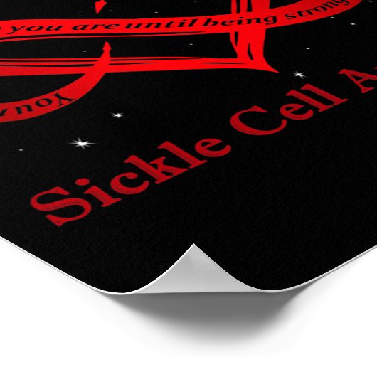 Ik Draag Bourgondië voor sikkelcelbewustzijnsstrij Poster (Hoek)