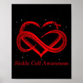 Ik Draag Bourgondië voor sikkelcelbewustzijnsstrij Poster (Voorkant)