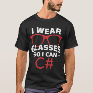 Ik Draag bril zodat ik het Codeprogramma van de On T-shirt