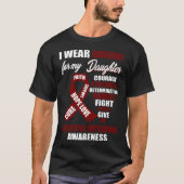 Ik Draag Burgundy Multiple Myeloma Bewustheid T-shirt (Voorkant)