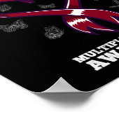 Ik Draag Burgundy Son Multiple Myeloma Awareness B Poster (Hoek)