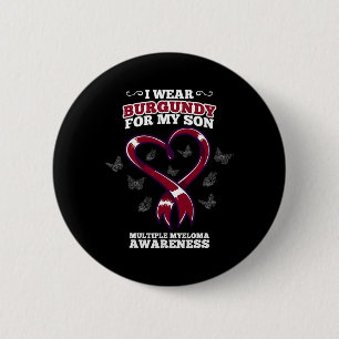 Ik Draag Burgundy Son Multiple Myeloma Awareness B Ronde Button 5,7 Cm