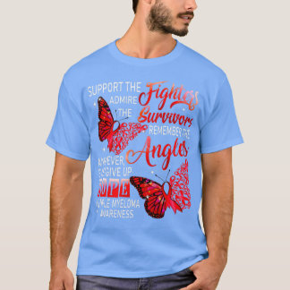 Ik Draag Burgundy Support Fighters Multiple Myelom T-shirt