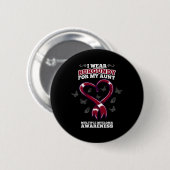 Ik Draag Burgundy tante Multiple Myeloma Awareness Ronde Button 5,7 Cm (Voorkant /achterkant)