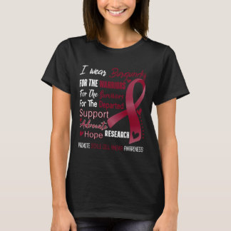 Ik Draag Burgundy voor de bewustwording van sikkel T-shirt