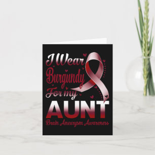 Ik Draag Burgundy voor mijn tante Brain Aneurysm A Kaart