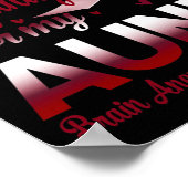 Ik Draag Burgundy voor mijn tante Brain Aneurysm A Poster (Hoek)