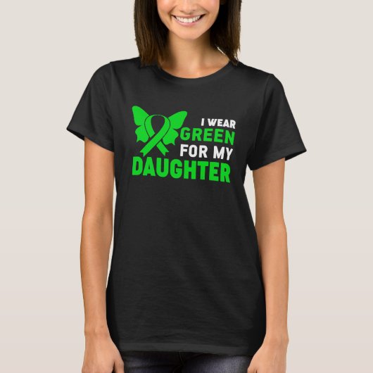 Ik Draag Daughter Ribbon tante Dwarfism Awareness  T-shirt (Voorkant)