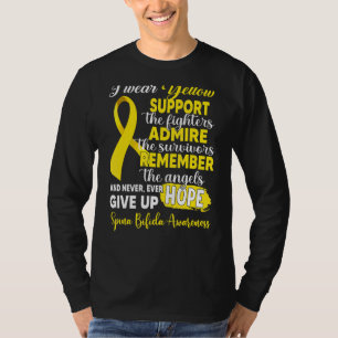 Ik Draag de gele steun voor de strijders Spina Bif T-shirt