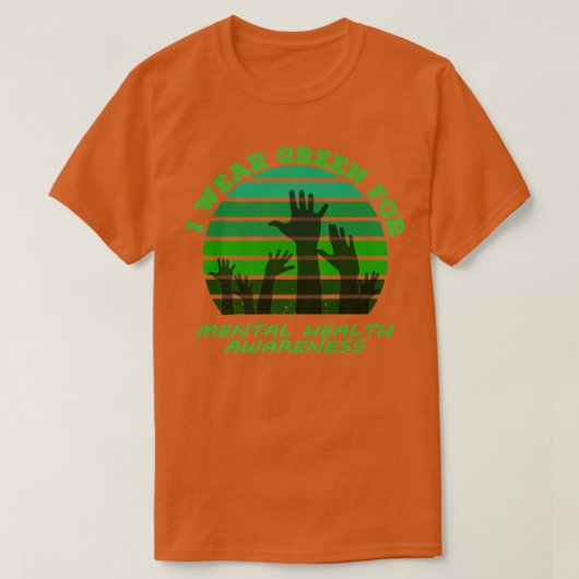 Ik draag de groene maand voor de bewustmaking van  t-shirt (Design voorkant)