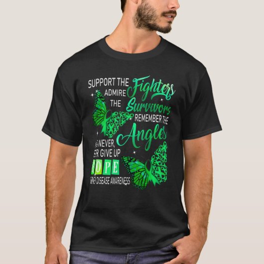 Ik Draag de Groene Steun voor de Strijders Nierzie T-shirt (Voorkant)