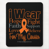 Ik Draag de neef van de collage van Ribbon - Leuke Muismat (Voorkant)