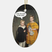 Ik draag de Pants - Funny Gay Couple Keramisch Ornament (Links)