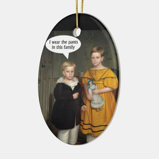 Ik draag de Pants - Funny Gay Couple Keramisch Ornament (Links)