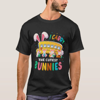 Ik Draag De St Konijnen Schoolbuschauffeur Pasen D T-shirt
