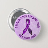 Ik Draag dit lint voor gepersonaliseerde fibromyal Ronde Button 5,7 Cm (Voorkant /achterkant)