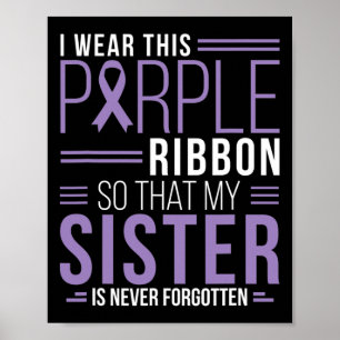 Ik Draag dit Paarse Ribbon Overdosering Bewustheid Poster