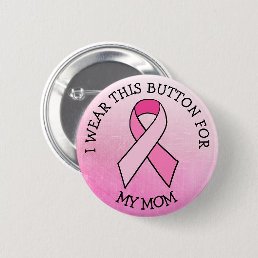 Ik Draag dit voor mijn Button van Mam Pink Breast  (Voorkant /achterkant)