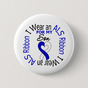 Ik Draag een ALS-lint voor mijn zoon Ronde Button 5,7 Cm