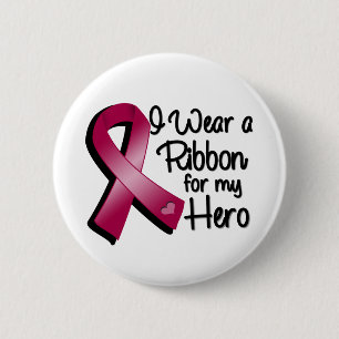 Ik Draag een Bourgogne lint voor mijn helo Ronde Button 5,7 Cm