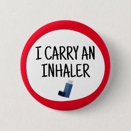 Ik draag een inhalator ronde button 5,7 cm