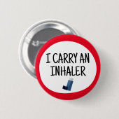 Ik draag een inhalator ronde button 5,7 cm (Voorkant /achterkant)