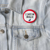 Ik draag een inhalator ronde button 5,7 cm (In situ)