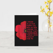 Ik Draag Een Klein Papaver Als Rood-patriottisch,  Kaart (Gele Bloem)